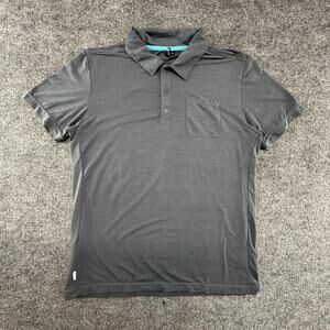 Specialized Merino Wool Polo Shirt Mens Large (Fits Med) Gray Cycling Zip Pocket